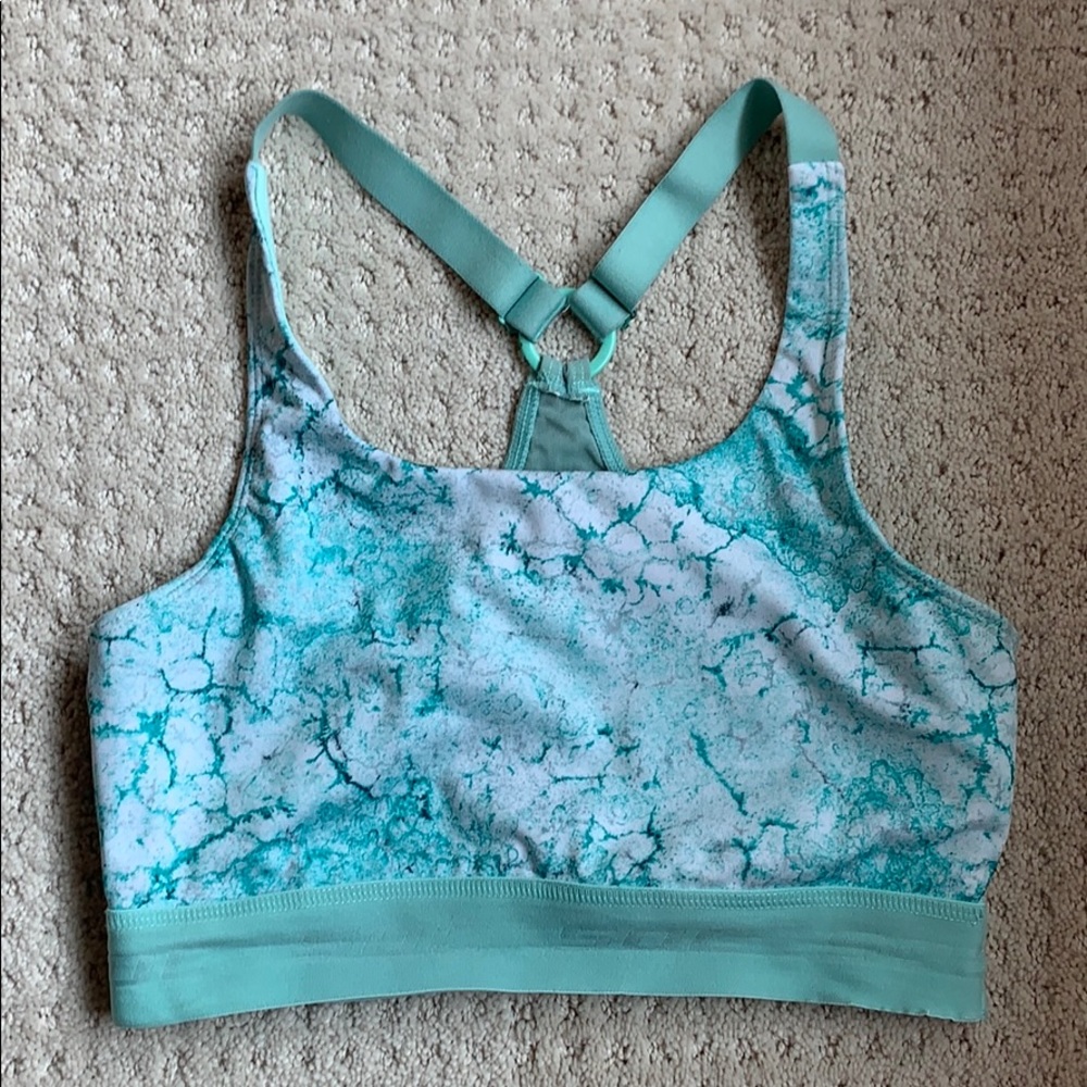 Teal sports bra